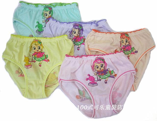 Child panties female child cartoon breathable 100% cotton briefs legging short trousers