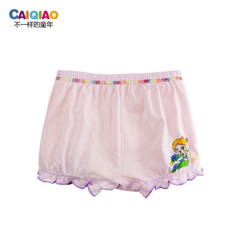 Child panties ploughboys female child 100% cotton panties 100% cotton laciness small panties 6108