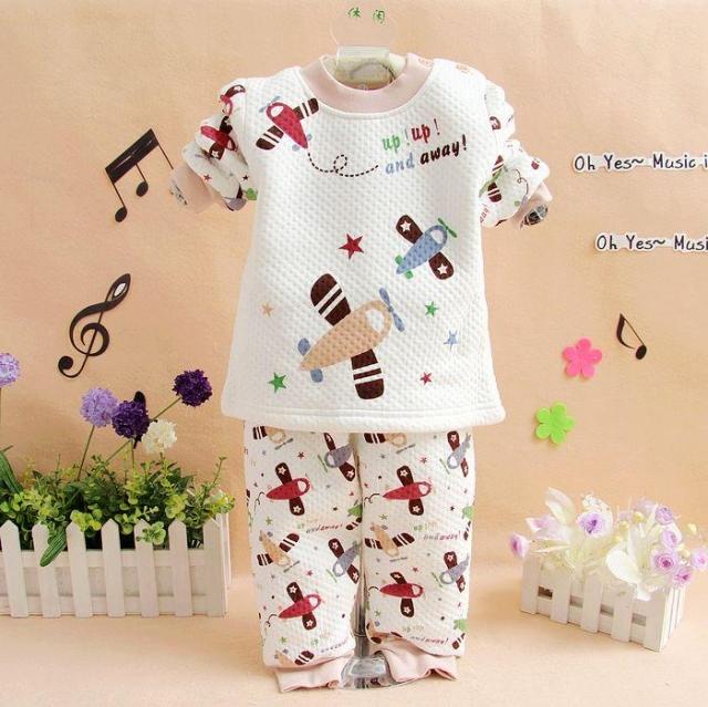 Child set male 100% cotton 100% cotton button thermal underwear set thermal clothing twinset