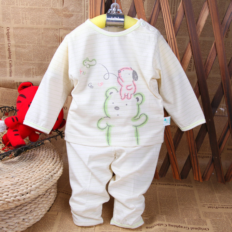 Child set of underwear and underpants 100% cotton baby summer lounge baby ultra-thin summer air conditioning shirt y1555