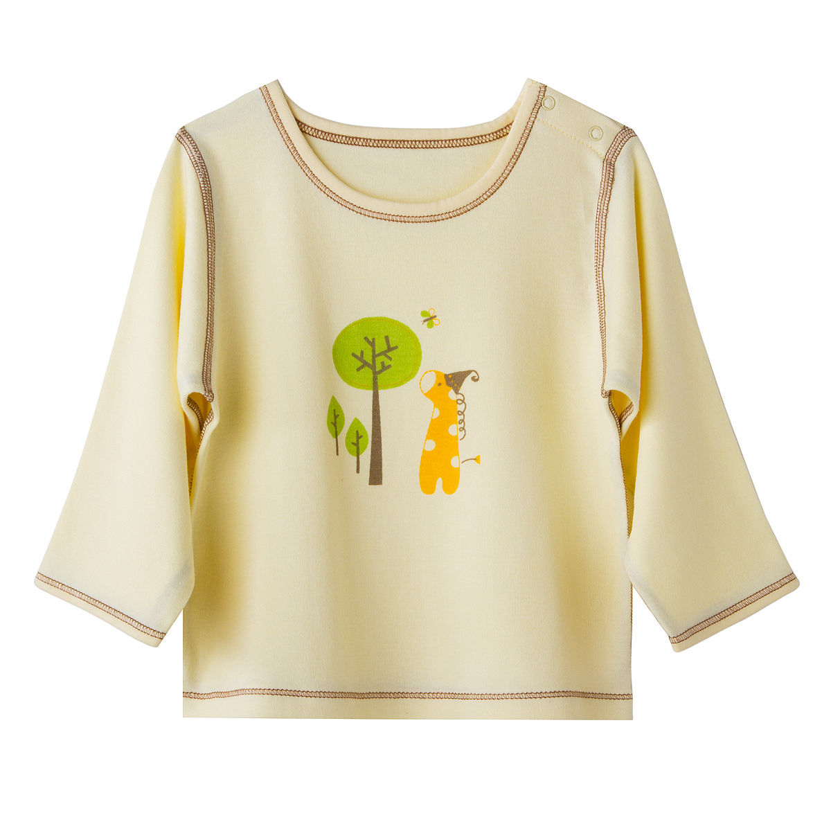 Child sleepwear baby underwear baby clothes newborn 100% cotton top long-sleeve pullover cy