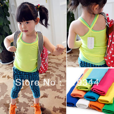 Child spaghetti strap clothing fashion  2013 girl's summer vest