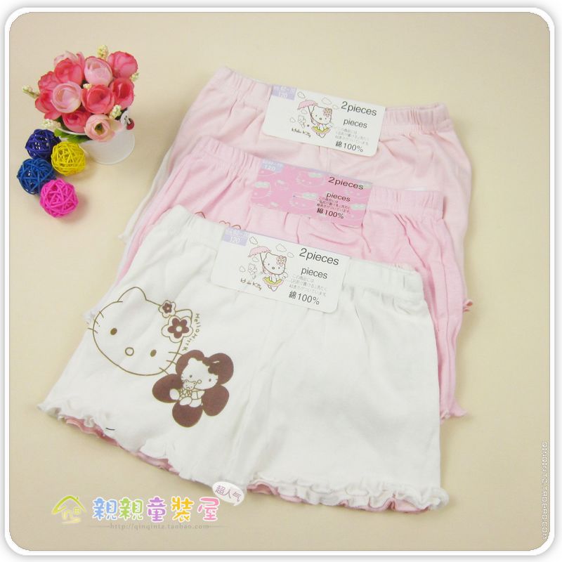 Child underwear 100% cotton baby panties female child 100% cotton bread pants cartoon trunk derlook shorts 9.8 2