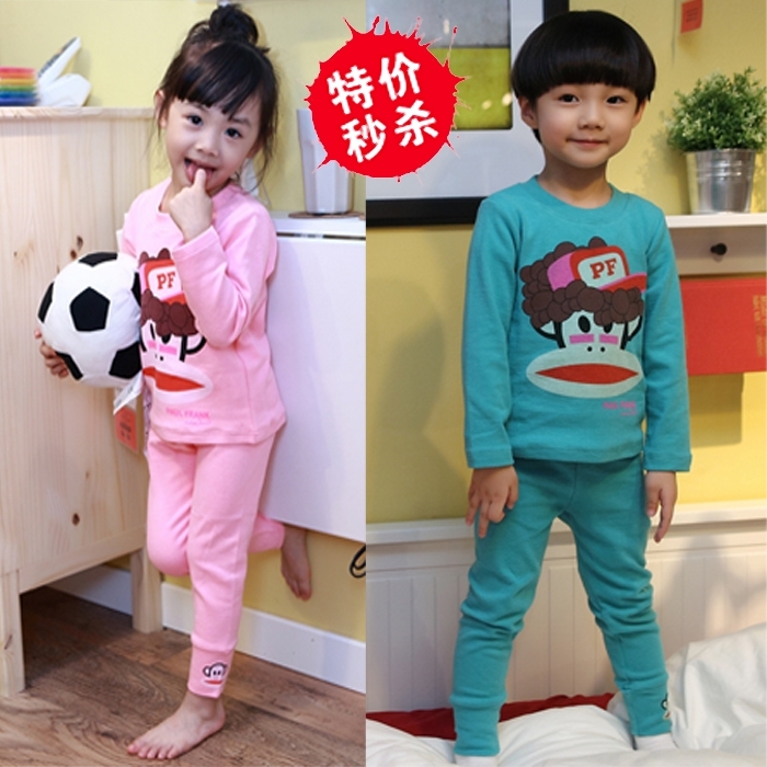 Children's clothing 2012 autumn and winter child derlook underwear set long johns long johns set ball