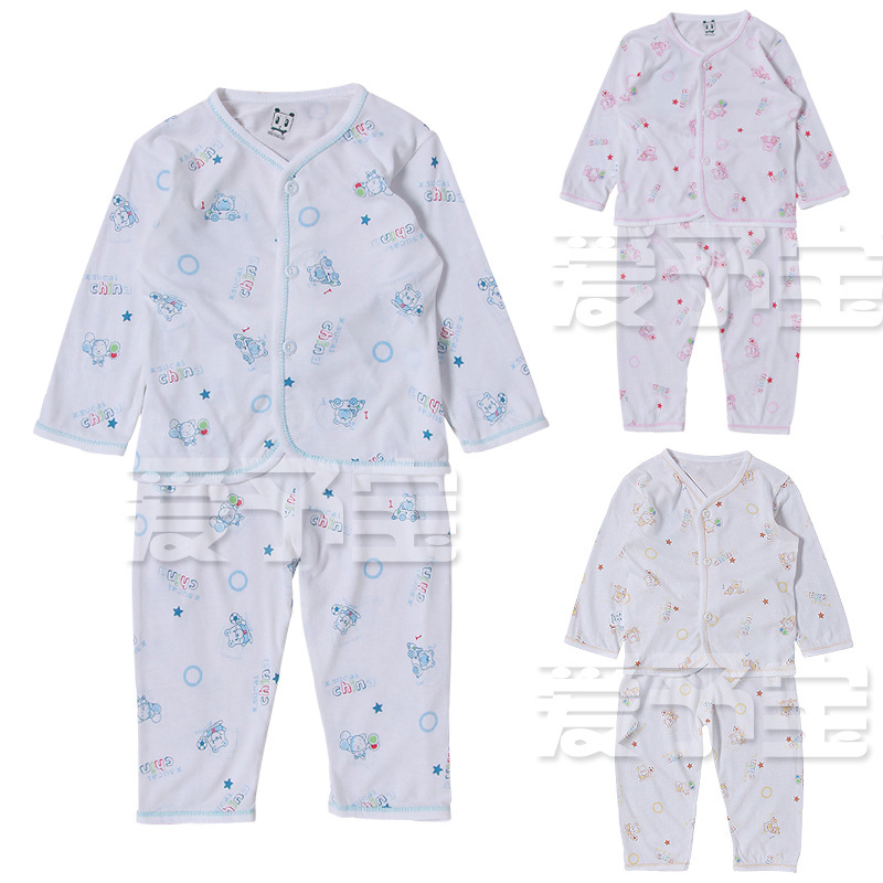 Children's clothing bamboo fibre baby underwear baby trousers child sleep set 3811