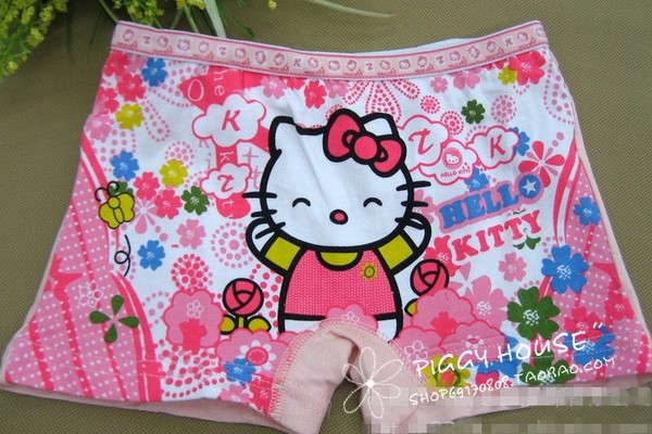 Children's clothing hello kitty 100% cotton female child boxer panties child panties