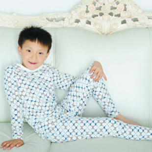 Children's clothing long-sleeve sleepwear male child underwear set child 100% cotton 100% cotton long johns long johns set