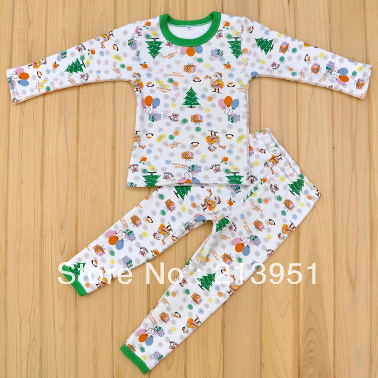 Children's clothing male child female child plus velvet thickening child thermal underwear set cartoon baby long johns ZL031