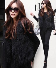 Chili faux vest faux fur short design wool sweater vest rabbit fur waistcoat outerwear female