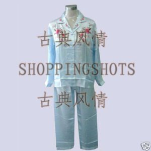 Chinese gown bathing dress bathrobe bedgown 081418 sky blue