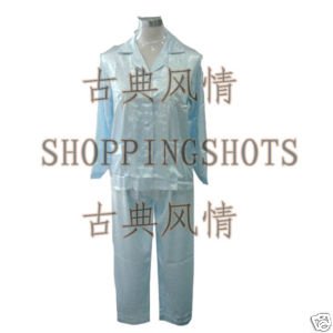 Chinese gown bathing dress bathrobe bedgown 081420 blue