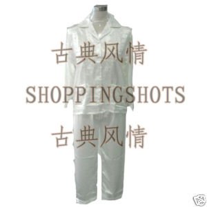 Chinese gown bathing dress bathrobe bedgown 081420 white