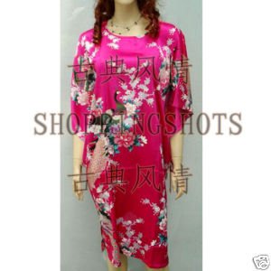 Chinese gown bathing dress bathrobe bedgown 081421 rose