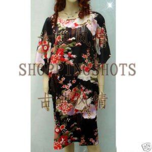 Chinese gown bathing dress bathrobe bedgown 081422 bla