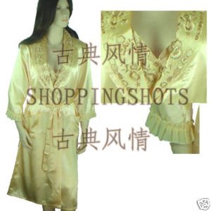 Chinese gown bathing dress bathrobe bedgown 081437 ye