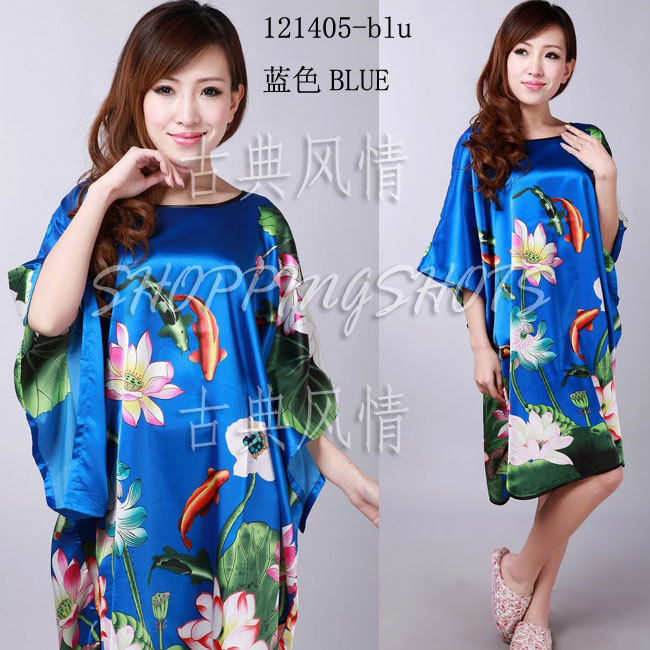 Chinese gown bathing dress bathrobe bedgown 121405 multi-colored one size only