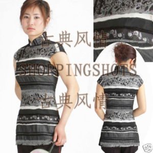 chinese jacketing frock jupe clothing shirt 090901 black