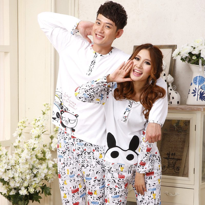 Chokecherry wire lovers autumn and winter sleepwear lovers lounge cartoon panda long-sleeve sleepwear set