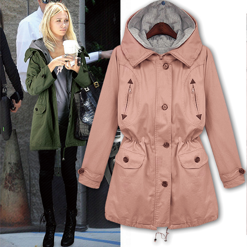 Christmas free shipping! Jade 2012 autumn women's spring and autumn fashion trench outerwear female slim women's trench