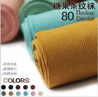 Christmas Gift  Free Shopping  Advanced velvet fine bars pantyhose / candy-color thin pantyhose + support wholesale