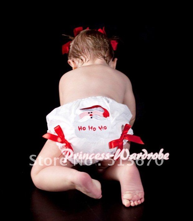 Christmas Santa Claus Panties Bloomers with Red Bow MABC89