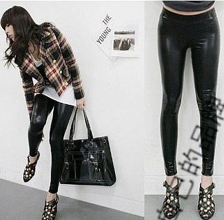 Chromophous japanned leather pants metal faux leather legging faux leather pants matt faux leather skinny pants