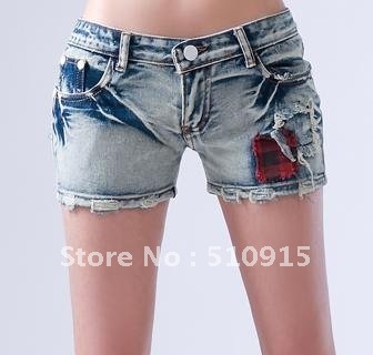 Chun xia new super personality torn shorts