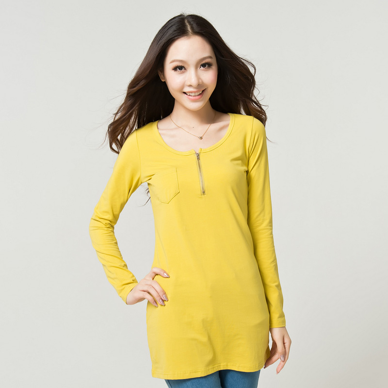 Cichon spring new arrival brief all-match long-sleeve basic shirt t-shirt plus size maternity clothing