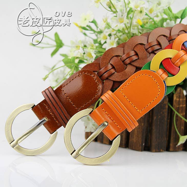 Circusy knitted women's strap genuine leather all-match fashion female belt pin of the four seasons belt