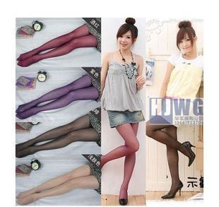 Classic all-match ol multicolour Core-spun Yarn pantyhose stockings socks candy socks female summer thin