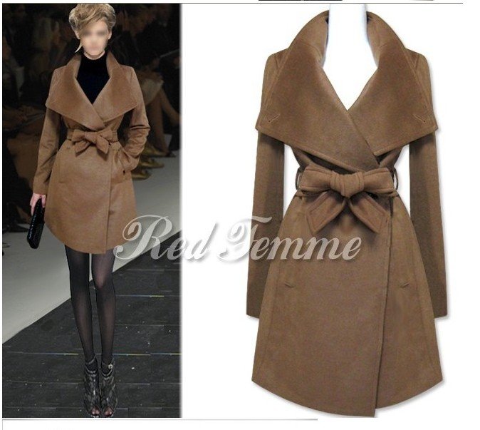 classic autumn winter fashion woolen outerwear overcoat long trench wool blends jacket coat free shipping