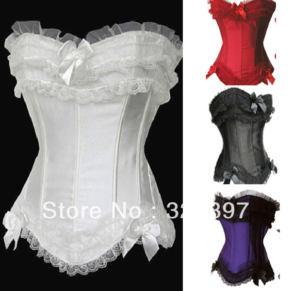 Classic Elegant Lace up Boned Brocade Sexy Corset Bustier Top G-String SEXY Showgirl lingerie Factory Supplier S-2XL