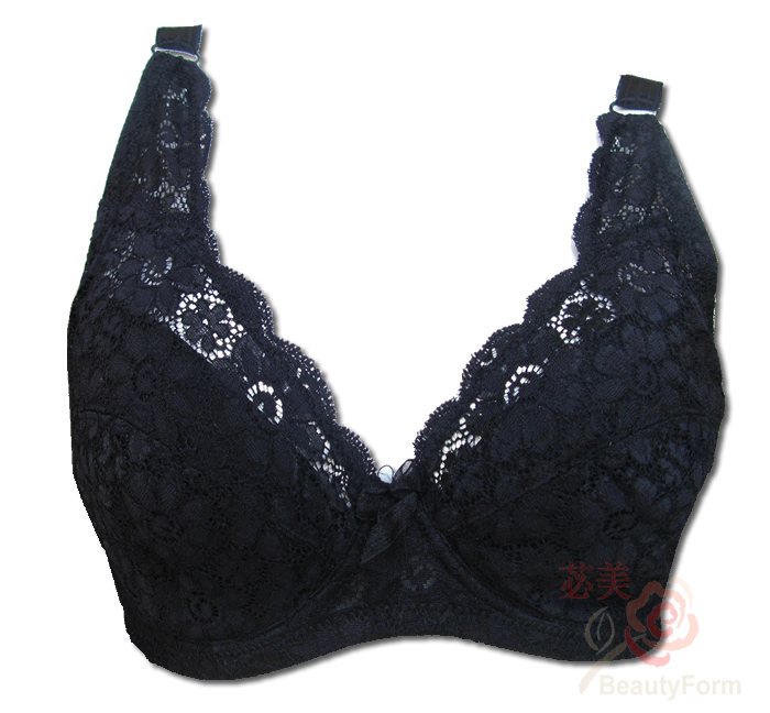 Classic silica gel falsie breast form bra breast form bra black