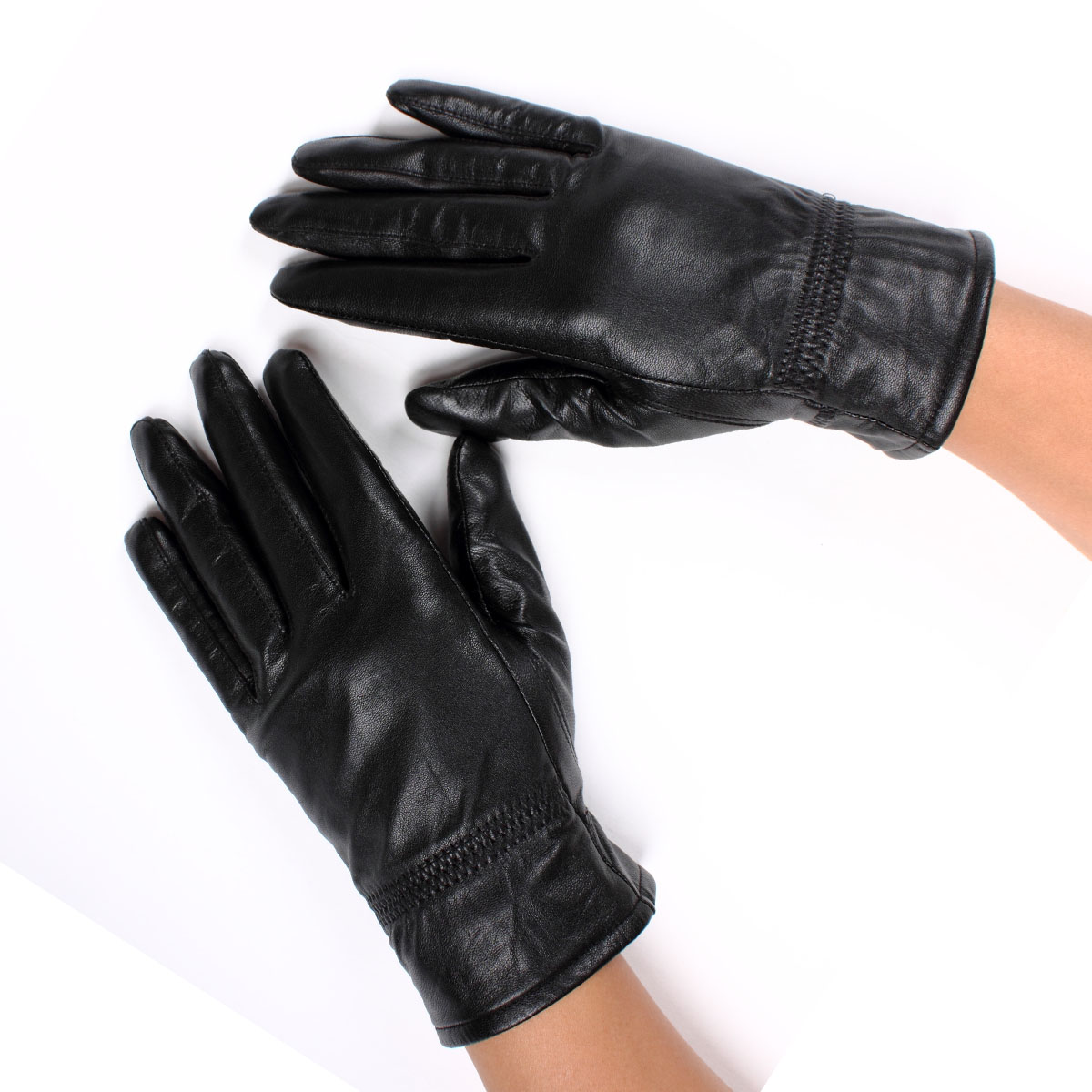 Classic women's genuine leather gloves sheepskin finger gloves thickening thermal winter paragraph