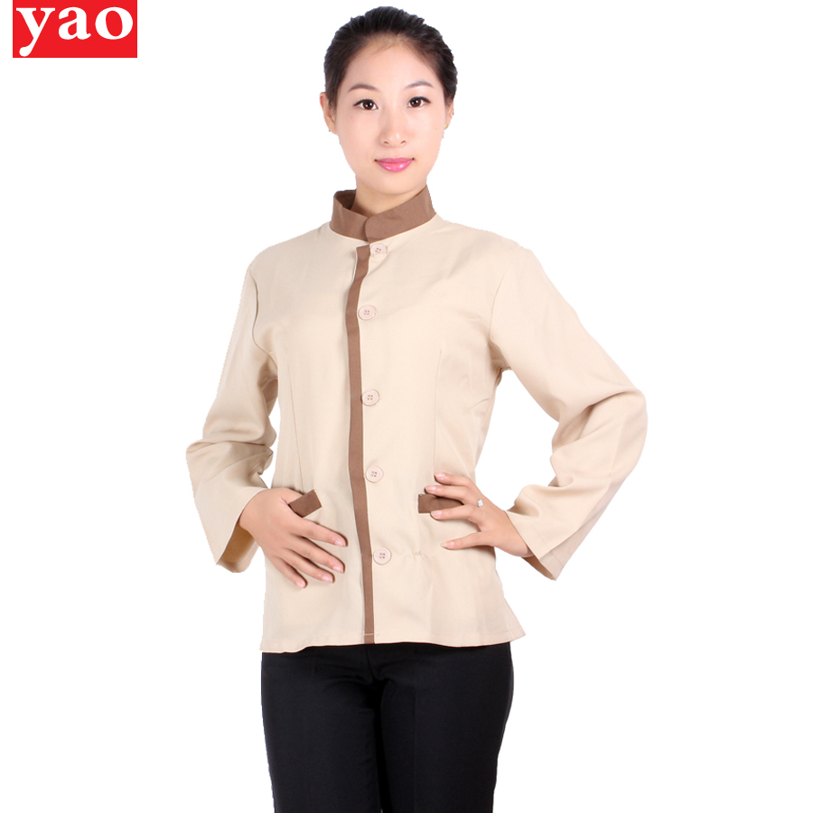 Cleaning service long-sleeve female waiter clothes work wear autumn and winter yaoyixia