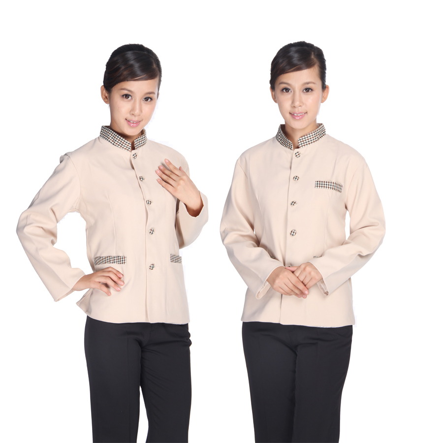 Clothes autumn and winter female work wear cleaning services cleaning service long-sleeve