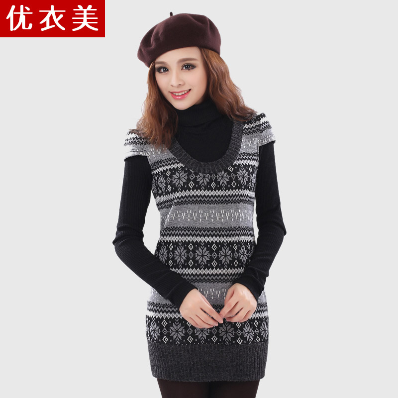 Clothing 2013 spring winter sweater pullover sweater female slim medium-long 1574