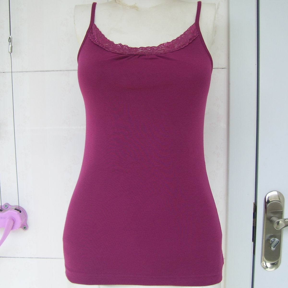 Clothing cotton thread 100% women's spaghetti strap top vest 5 - 131