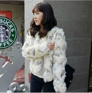 Clothing three-color wool faux collarless outerwear short design