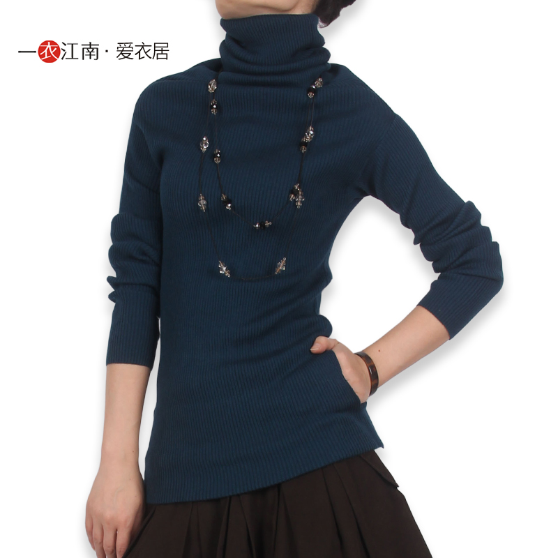 Clothing turtleneck basic shirt female long-sleeve slim short design heap turtleneck sweater female elastic free shipping