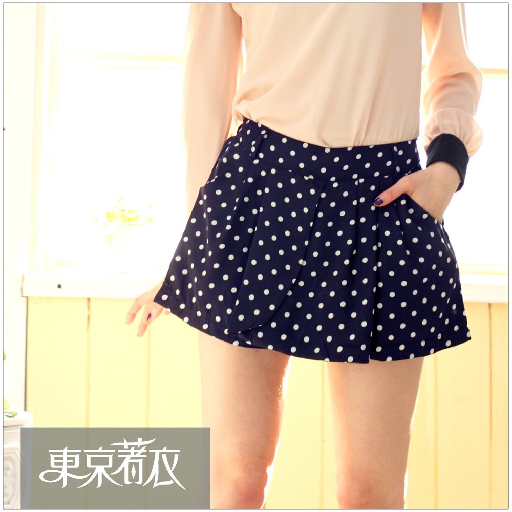 Clothing vintage dot soft cotton skorts 2001488