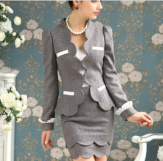 Coat and Dress NEW Fashion spring slim hip one-piece career dress slim outerwear work wear professional skirt