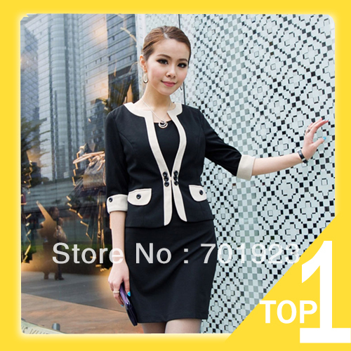 Coat and Dress NEW Fashion spring slim hip one-piece career dress slim outerwear work wear professional skirt  Y3958