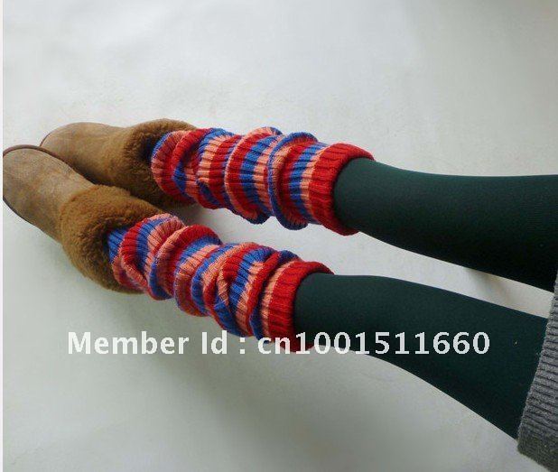 College wind 70 cm wool extended loose reactor backing knitting socks feet leg boots set