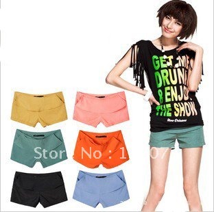 Color hot pants, shorts, casual shorts