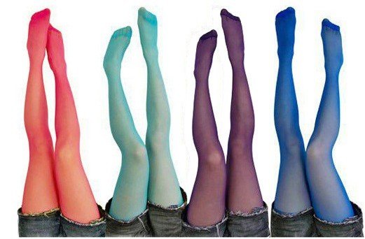 colored women tight pantyhose socks long socking free shipping