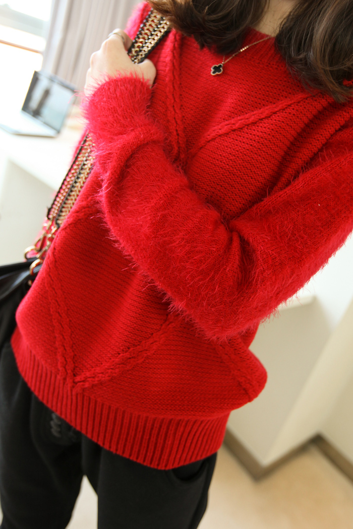 Colors Fashion Lady Women    2013 spring loose wool thickening seahorse sweater outerwear all-match solid color sweater