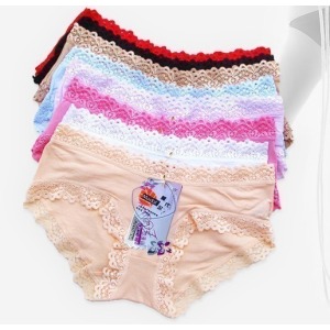 Comfortable modal low-waist laciness panty panties