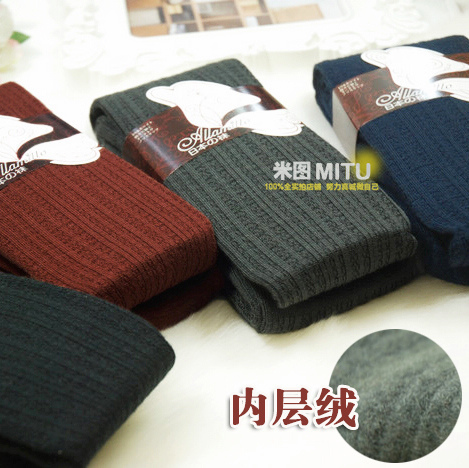 Comfortable  soft autumn and winter thickening knitted cotton pantyhose