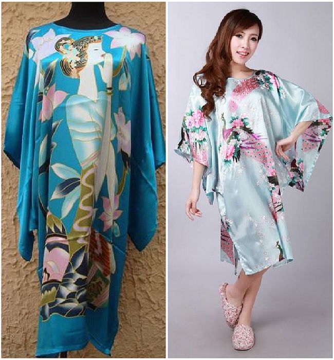 Comfortable women's tang suit chinese style bathrobe spring and summer autumn and winter sleepwear ultra-thin sleepwear blue